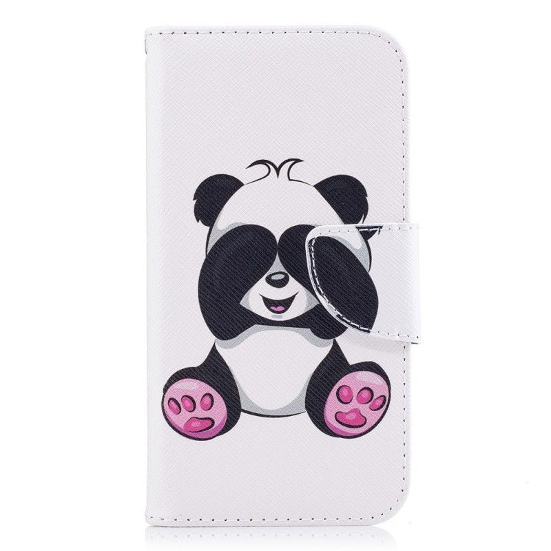 Lederhüllen Samsung Galaxy J3 2017 Handyhülle Lustiger Panda
