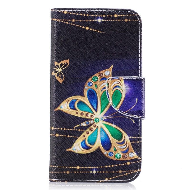 Lederhüllen Samsung Galaxy J3 2017 Magischer Schmetterling