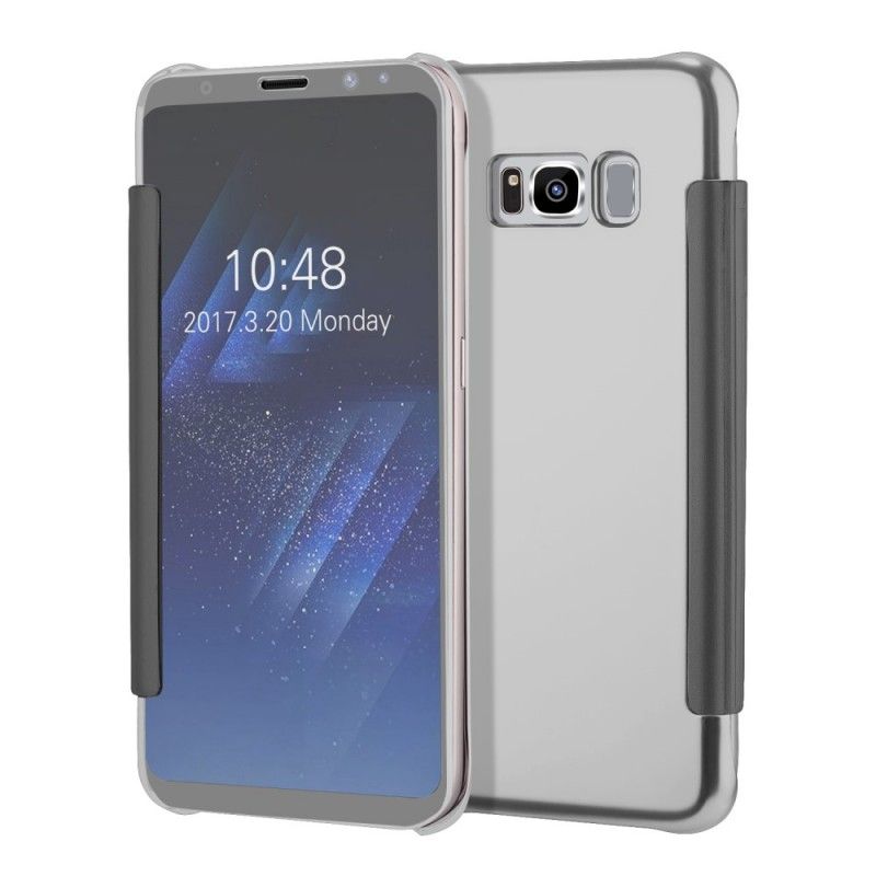 Flip Case Samsung Galaxy S8 Plus Schwarz Spiegel