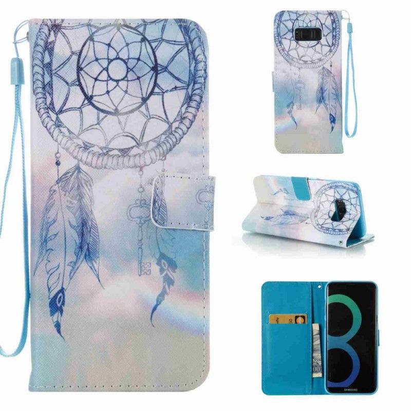 Lederhüllen Samsung Galaxy S8 Plus Handyhülle Aquarell-Traumfänger