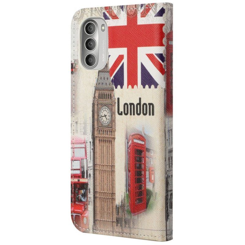 Flip Case Für Moto G51 5G Londoner Leben