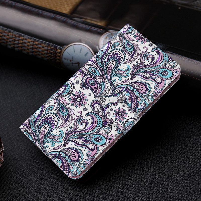 Flip Case Für Moto G51 5G Paisley