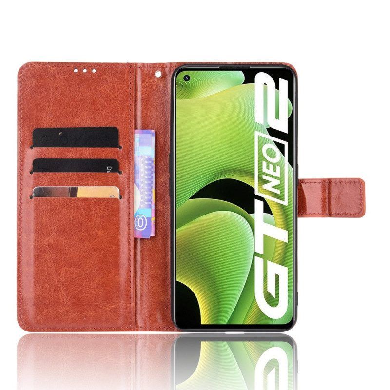 Flip Case Für Realme GT Neo 3T / Neo 2 Auffälliges Kunstleder