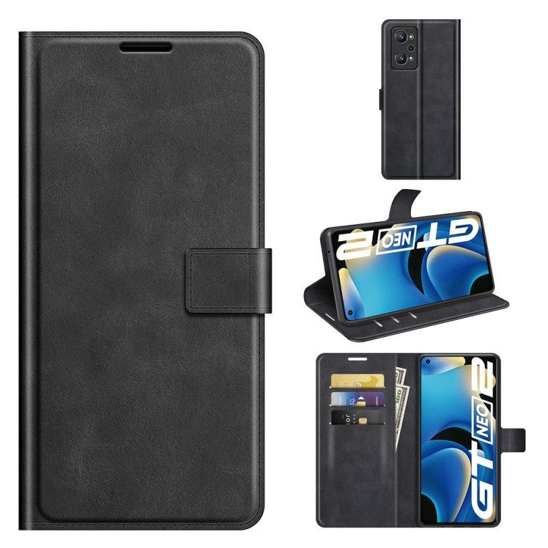 Flip Case Für Realme GT Neo 3T / Neo 2 Kunstleder Slim