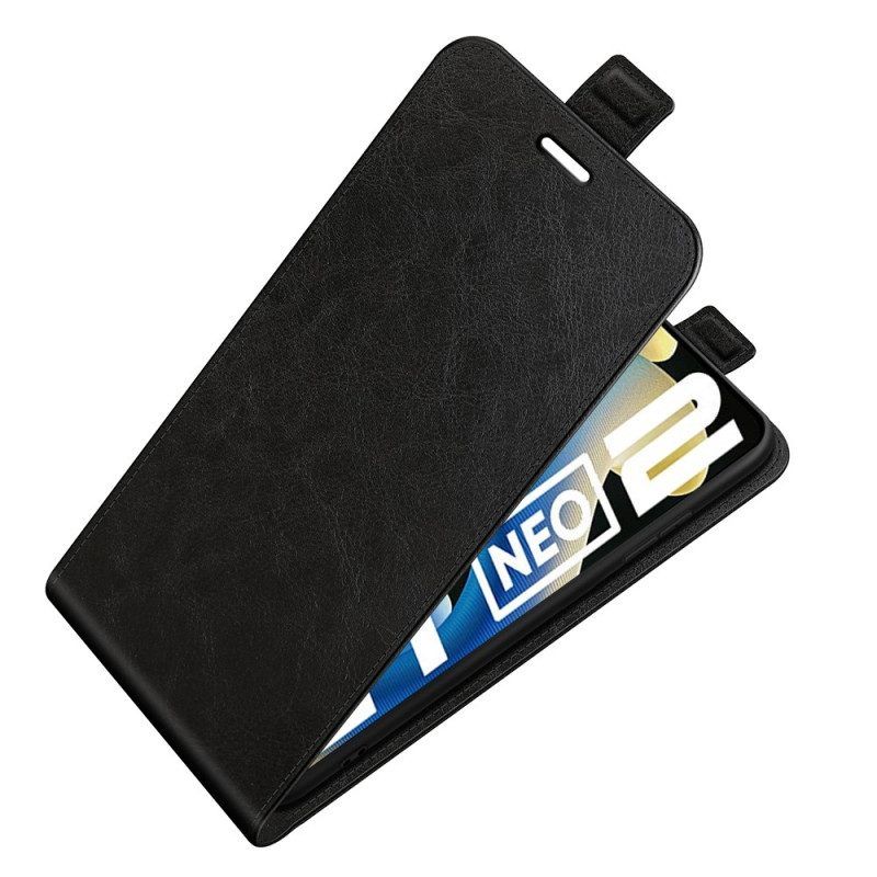 Lederhüllen Für Realme GT Neo 3T / Neo 2 Flip Case Vertikale Klappe In Lederoptik
