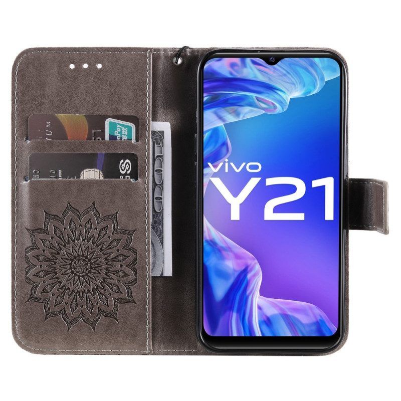 Flip Case Für Vivo Y21 Mit Kordel Thong Sun