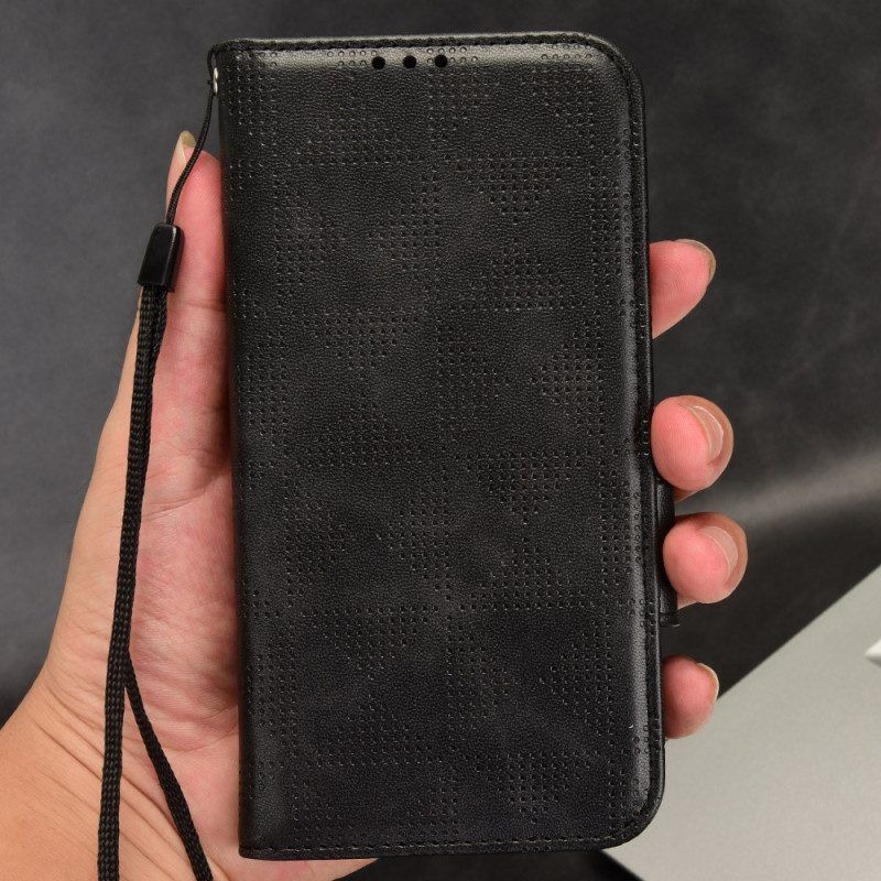 Flip Case Für Xiaomi Redmi Note 12 Pro Dreiecke Mit Lanyard
