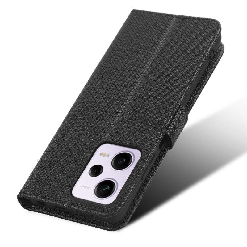 Flip Case Für Xiaomi Redmi Note 12 Pro Mit Kordel Stylisches Riemchen-kunstleder