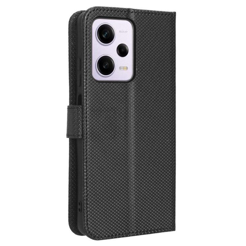 Flip Case Für Xiaomi Redmi Note 12 Pro Mit Kordel Stylisches Riemchen-kunstleder