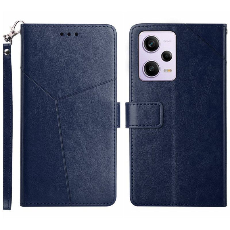 Flip Case Für Xiaomi Redmi Note 12 Pro Mit Kordel Y-riemendesign