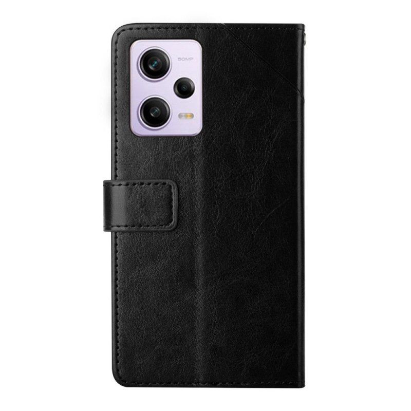 Flip Case Für Xiaomi Redmi Note 12 Pro Mit Kordel Y-riemendesign