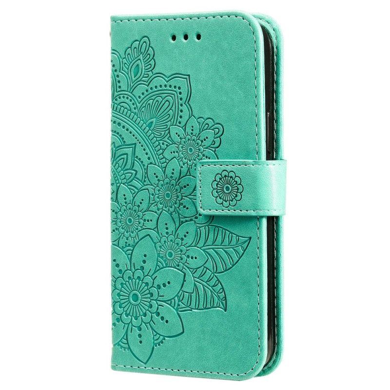 Lederhüllen Für Xiaomi Redmi Note 12 Pro Mit Kordel Riemen-blumen-mandala