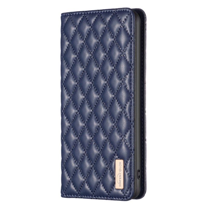 Schutzhülle Für Xiaomi Redmi Note 12 Pro Flip Case Gesteppte Binfen-farbe