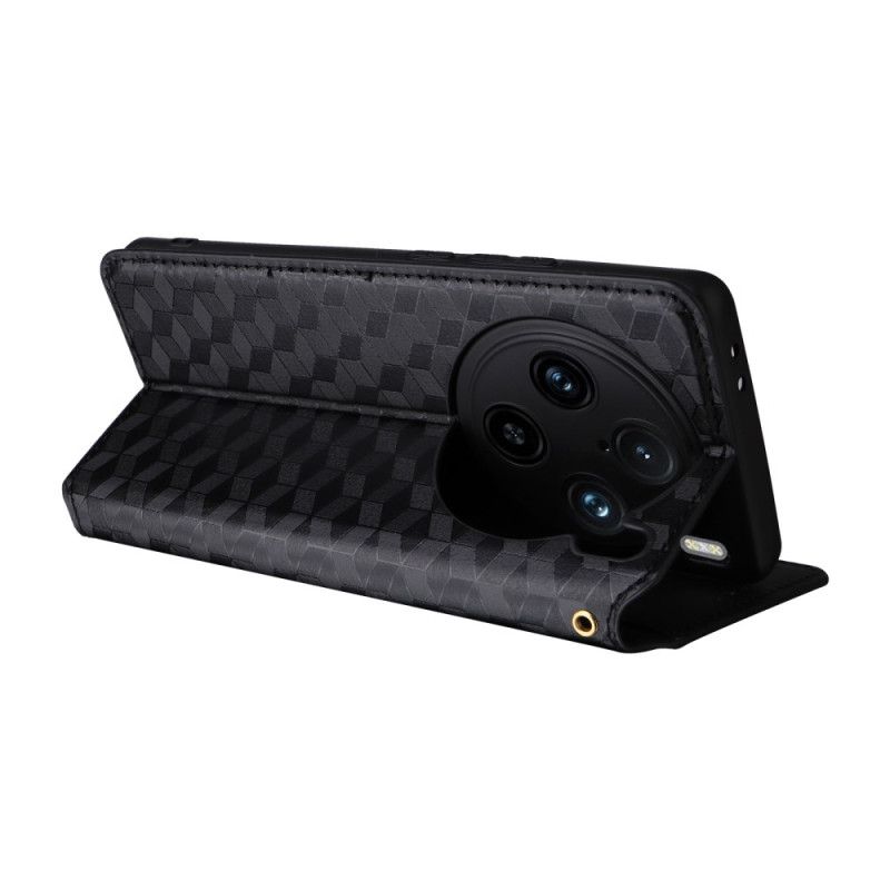 Lederhüllen Für Vivo X100 Pro Rautenmuster