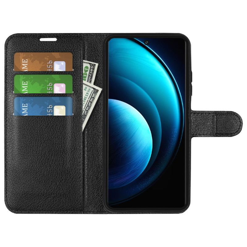 Lederhüllen Vivo X100 Pro Litschi-kunstleder