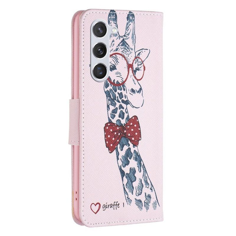 Flip Case Für Samsung Galaxy S23 5G Kluge Giraffe