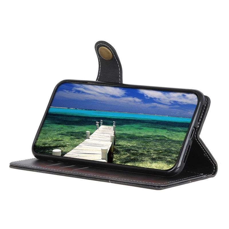 Flip Case Für Samsung Galaxy S23 5G Künstlerischer Knopf