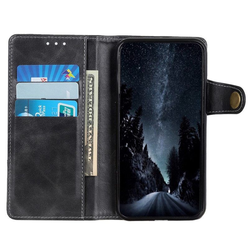 Flip Case Für Samsung Galaxy S23 5G Künstlerischer Knopf