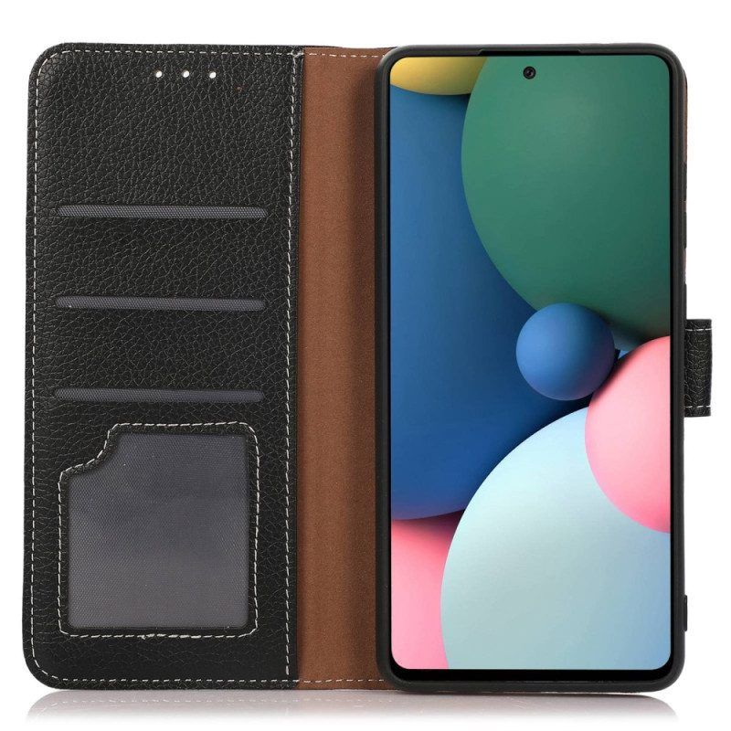 Flip Case Für Samsung Galaxy S23 5G Litschi-leder-stil