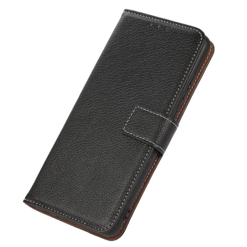 Flip Case Für Samsung Galaxy S23 5G Litschi-leder-stil