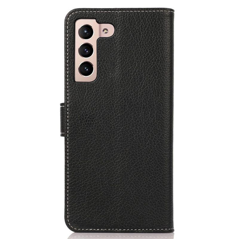 Flip Case Für Samsung Galaxy S23 5G Litschi-leder-stil