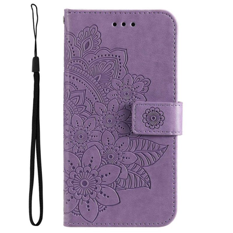 Flip Case Für Samsung Galaxy S23 5G Mit Kordel Riemchen-mandala