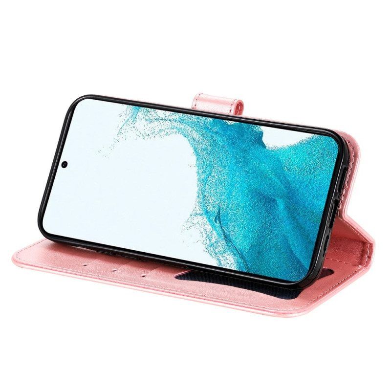 Flip Case Für Samsung Galaxy S23 5G Mit Kordel Riemchen-mandala