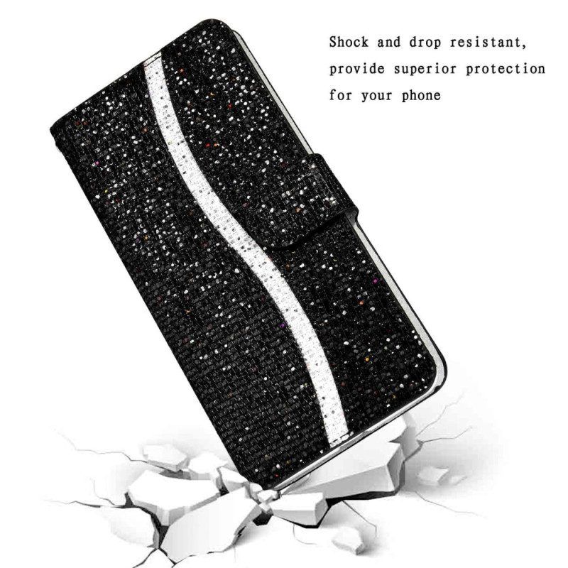 Flip Case Für Samsung Galaxy S23 5G Mit Kordel Riemchen-pailletten