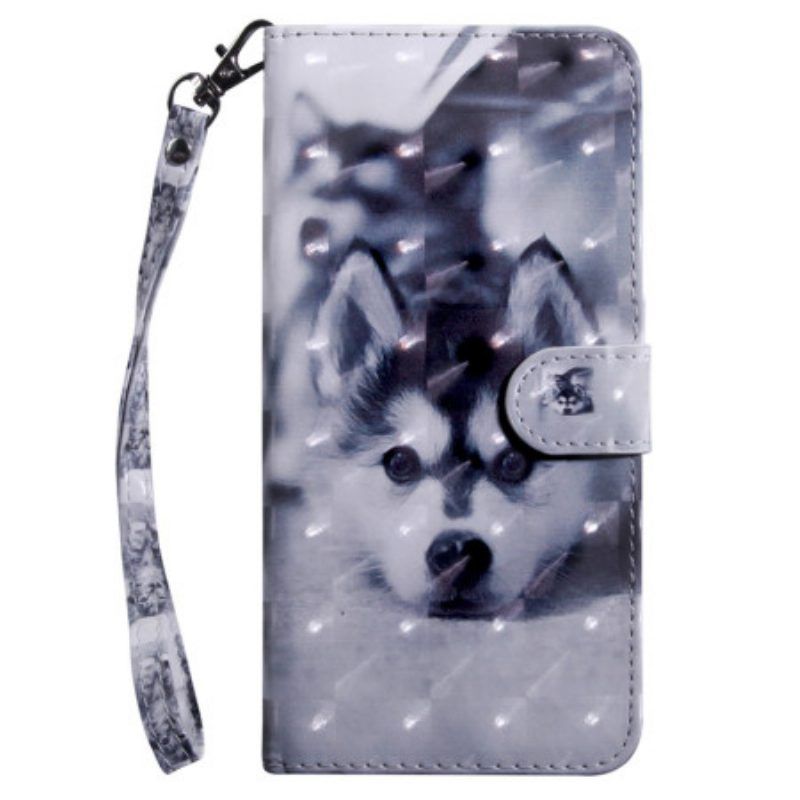 Flip Case Für Samsung Galaxy S23 5G Mit Kordel Thong Husky