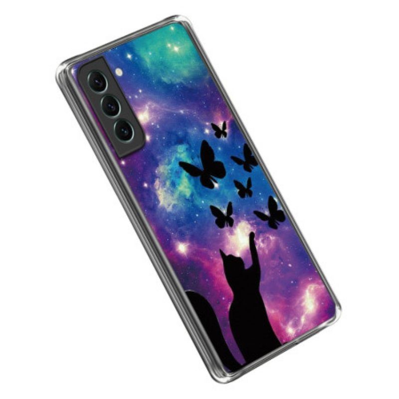 Handyhülle Für Samsung Galaxy S23 5G Space Cat Silikon