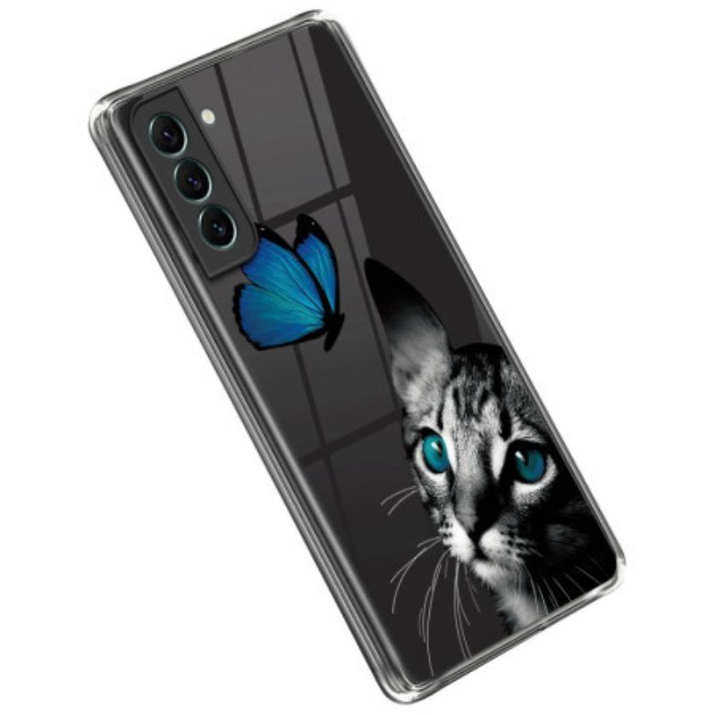 Hülle Für Samsung Galaxy S23 5G Katze Und Schmetterling