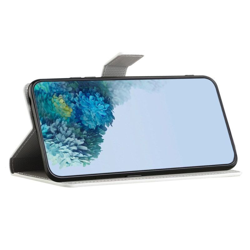 Lederhüllen Für Samsung Galaxy S23 5G Blauer Schmetterling