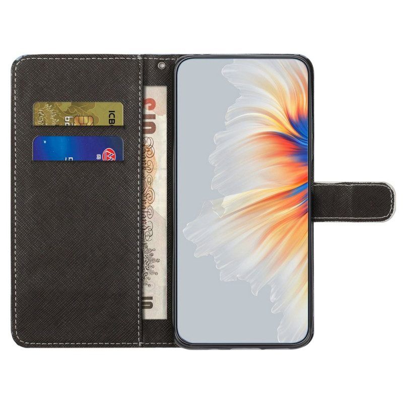 Lederhüllen Für Samsung Galaxy S23 5G Mit Kordel Riemchen-leopard