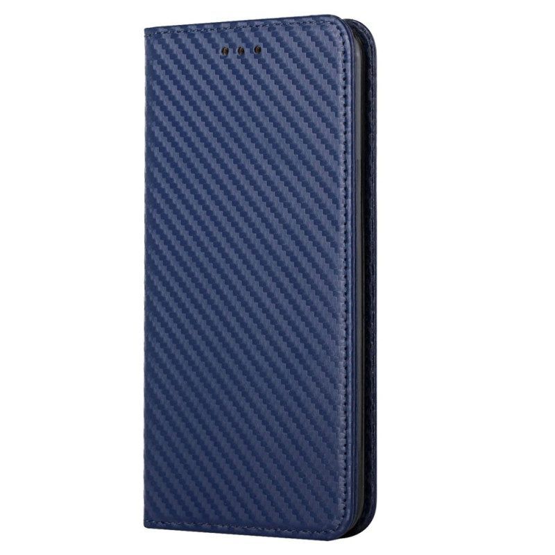 Schutzhülle Für Samsung Galaxy S23 5G Mit Kordel Flip Case Riemchen-carbonfaser-stil