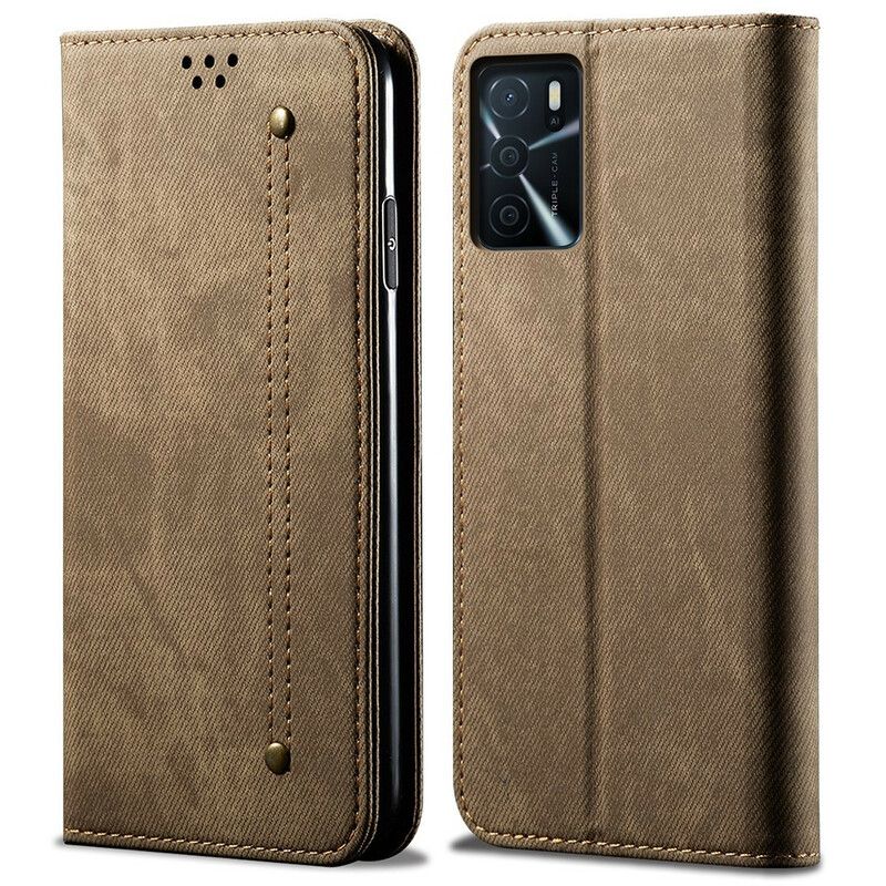 Flip Case Oppo A16 / A16s Jeansstoff