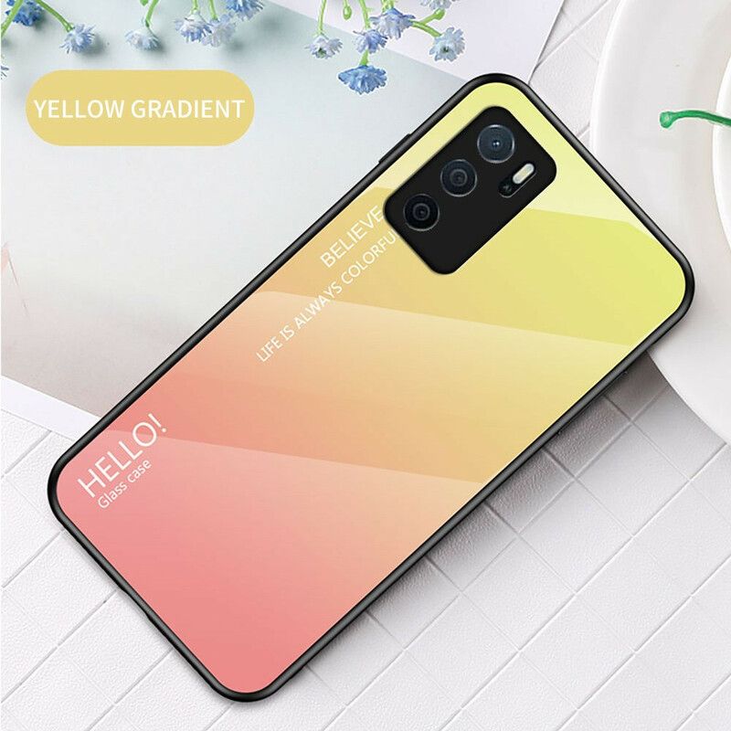Hülle Oppo A16 / A16s Handyhülle Gehärtetes Glas Hallo