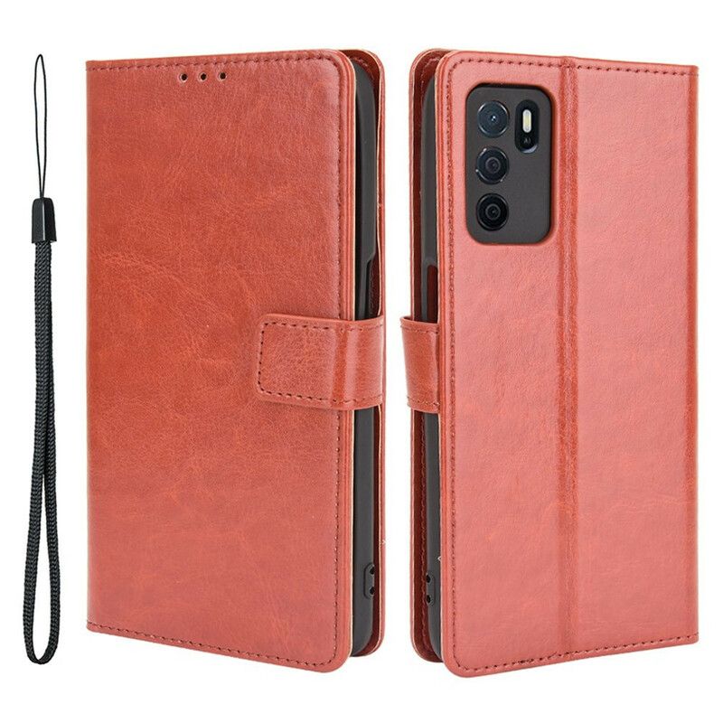 Lederhüllen Oppo A16 / A16s Auffälliges Kunstleder