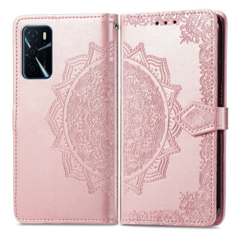 Lederhüllen Oppo A16 / A16s Handyhülle Mandala Mittelalter