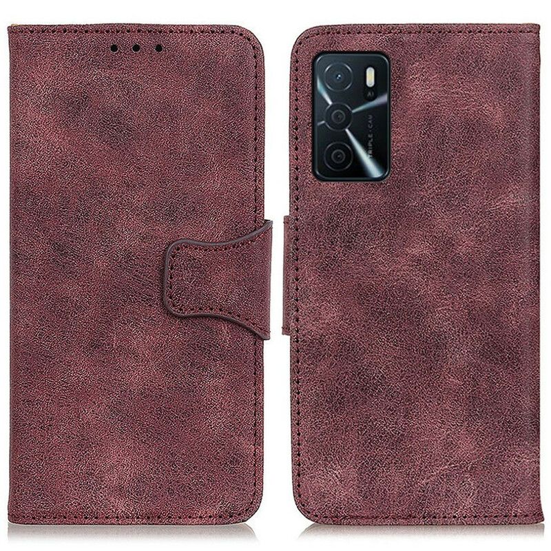 Lederhüllen Oppo A16 / A16s Handyhülle Vintage-spaltleder