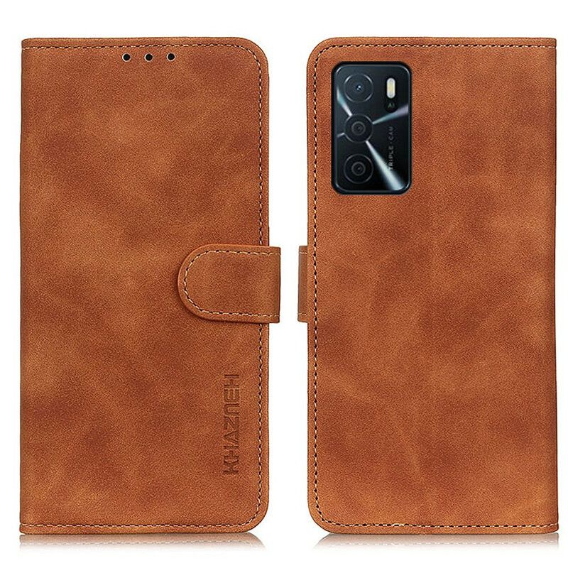 Lederhüllen Oppo A16 / A16s Mate-leder-effekt Vintage Khazneh