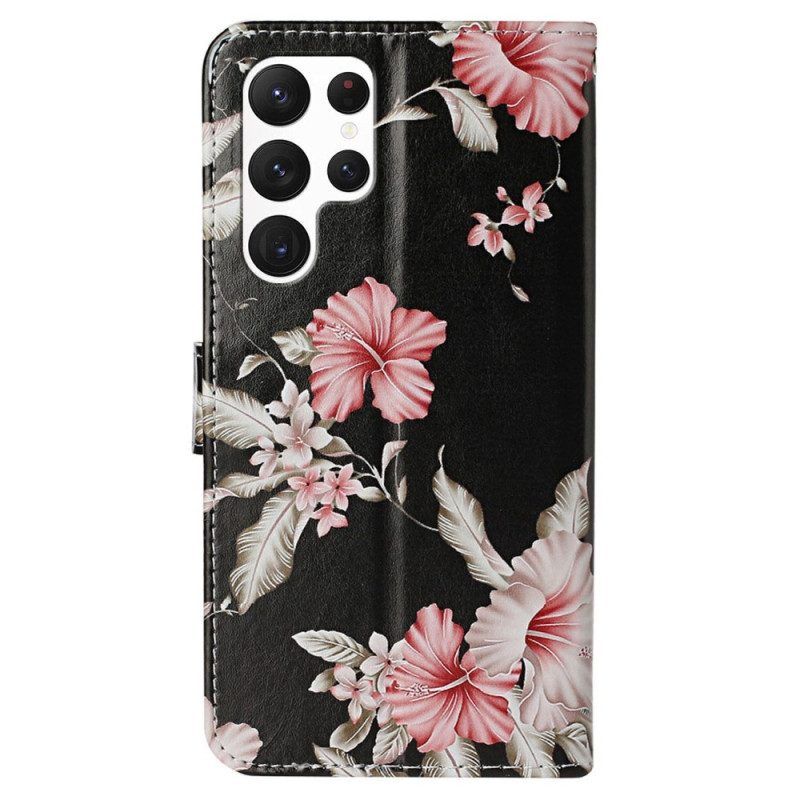 Flip Case Für Samsung Galaxy S23 Ultra 5G Blumen