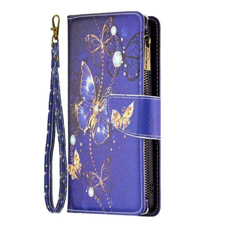 Flip Case Für Samsung Galaxy S23 Ultra 5G Brieftasche Schmetterlings-geldbörse