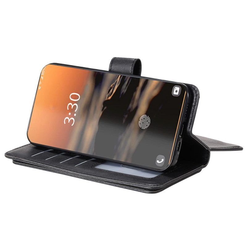 Flip Case Für Samsung Galaxy S23 Ultra 5G Multifunktionaler Kartenhalter Für 10 Karten