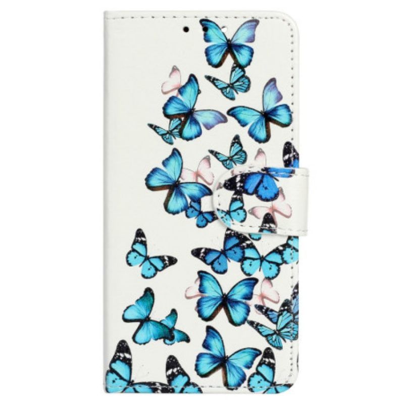 Flip Case Für Samsung Galaxy S23 Ultra 5G Schmetterlinge Im Flug