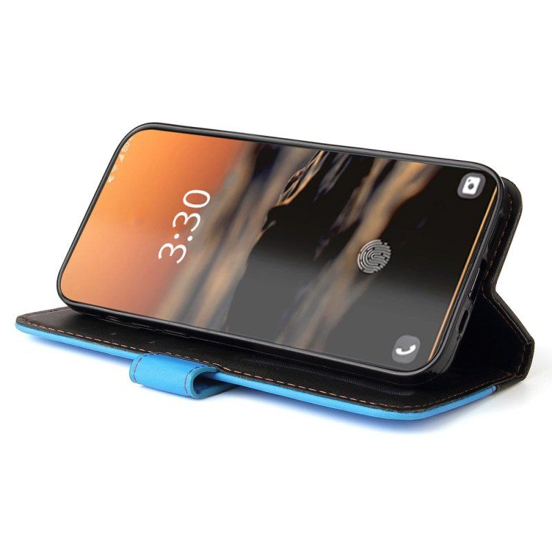 Flip Case Für Samsung Galaxy S23 Ultra 5G Zweifarbig