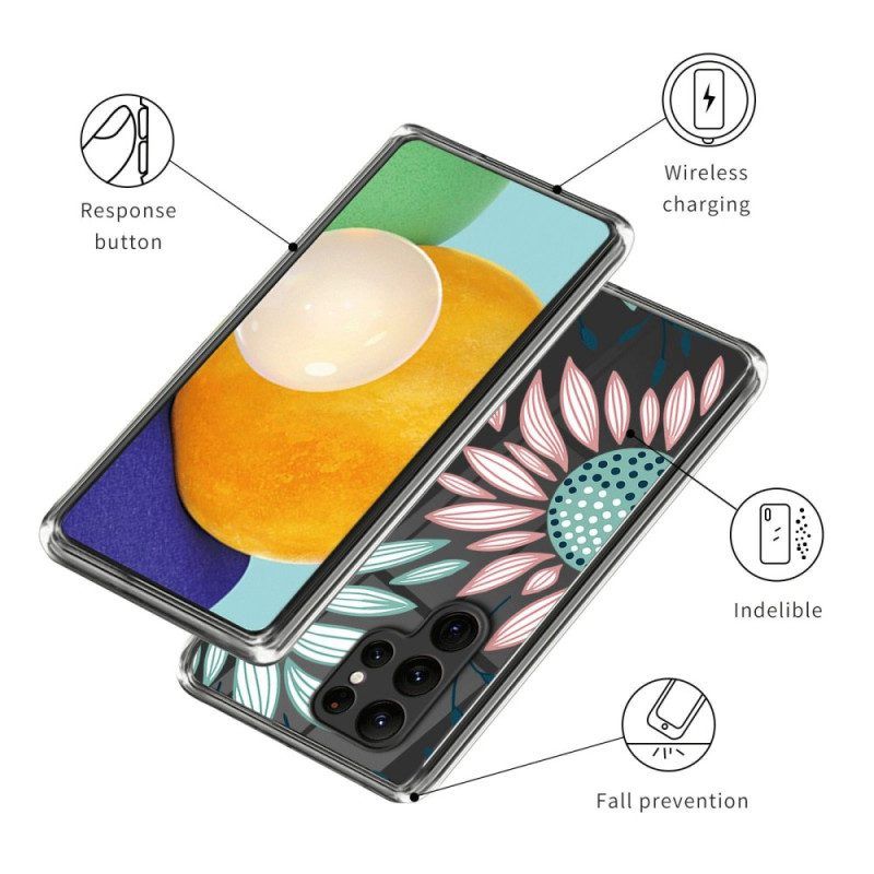 Handyhülle Für Samsung Galaxy S23 Ultra 5G Blumen-