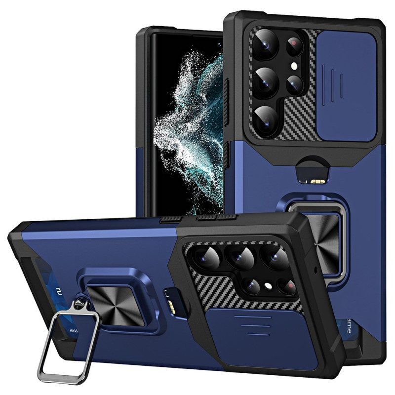Handyhülle Für Samsung Galaxy S23 Ultra 5G Linsenschutz-kartenhalter Und Ständer