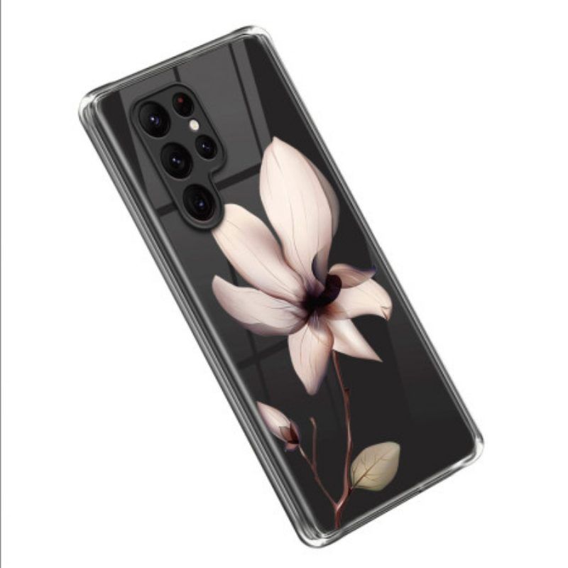 Handyhülle Für Samsung Galaxy S23 Ultra 5G Pinke Blume