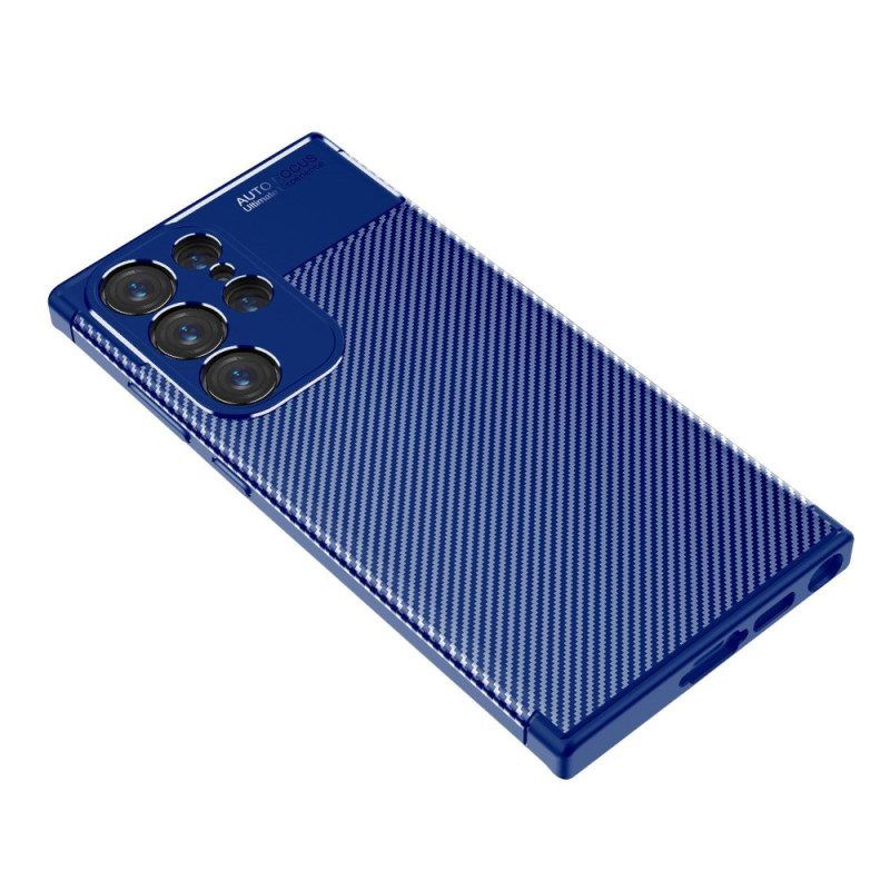 Hülle Für Samsung Galaxy S23 Ultra 5G Flexible Kohlefaser