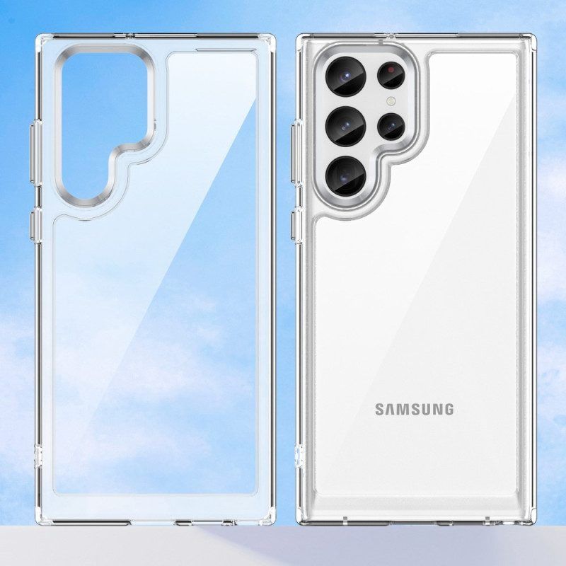 Hülle Für Samsung Galaxy S23 Ultra 5G Hybride Farbige Kanten